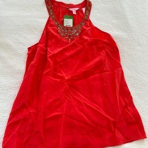 Coral jeweled top - Lilly Pulitzer
